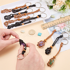 12Pcs 2 Colors Waxed Cotton Thread Macrame Pouch Pendant Decorations&nbsp;KEYC-FG0001-28