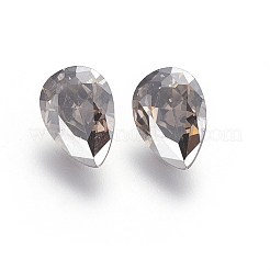Electroplated Cubic Zirconia Pointed Back Cabochons&nbsp;ZIRC-I024-7x10-04