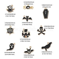 20Pcs 10 Styles Halloween Alloy Enamel Pendants&nbsp;ENAM-FP0002-91