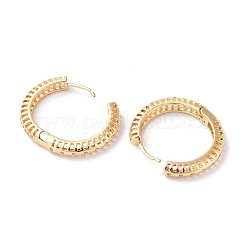 Clear Cubic Zirconia Hollow Out Hoop Earrings&nbsp;EJEW-G333-20G
