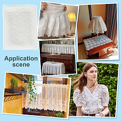 Cotton Embroidered Lace Fabric&nbsp;OCOR-WH0091-29