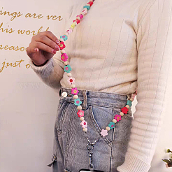 Dyed Wood Bead Bag Straps&nbsp;DIY-WH0304-729