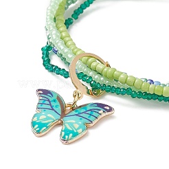 Glass Seed Beads Beaded Multi-strand Bracelets&nbsp;BJEW-JB09072