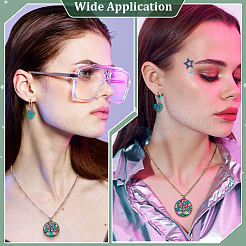 30Pcs 6 Styles Hollow Rainbow Color Alloy Pendants&nbsp;FIND-PH0027-91