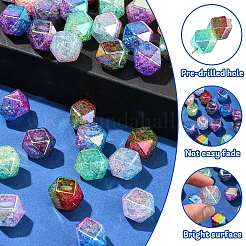 50Pcs Transparent Crackle Acrylic Beads&nbsp;OACR-CJ0001-97