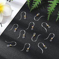 10Pcs Transparent Resin Earring Hooks&nbsp;FIND-YW0006-98G