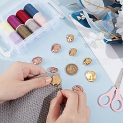 30Pcs 6 Styles Alloy Shank Buttons&nbsp;BUTT-NB0001-82