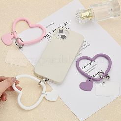 6Pcs 3 Colors Silicone Heart Loop Phone Lanyard&nbsp;KEYC-CA0001-29