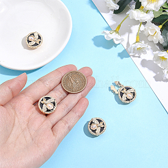 Alloy Enamel Cufflink&nbsp;BUTT-WH0024-072