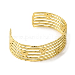 Ion Plating(IP) Butterfly 304 Stainless Steel Cuff Bangles for Women&nbsp;BJEW-B104-23G