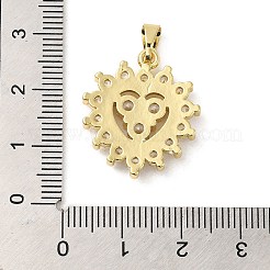 Rack Plating Brass Micro Pave Cubic Zirconia Pendants&nbsp;KK-P241-36G