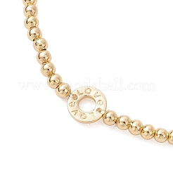 Brass Round Beads Stretch Bracelets&nbsp;BJEW-JB12933