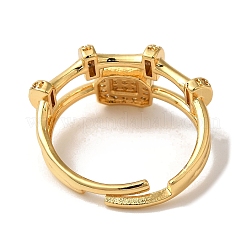 Adjustable Brass Micro Pave Cubic Zirconia Rings for Women&nbsp;RJEW-G325-03G-B