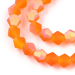 Imitate Austrian Crystal Bicone Frosted Glass Beads Strands&nbsp;GLAA-F029-TM2mm-A11