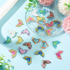 60Pcs Printed Translucent Acrylic Pendants&nbsp;OACR-TA0001-72