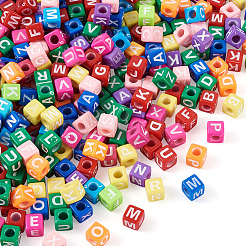 Mixed Color Acrylic Enamel Beads&nbsp;SACR-TA0001-08
