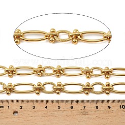 304 Stainless Steel Oval with Round Beaded Link Chains&nbsp;CHS-G051-04G