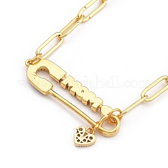 Brass Micro Pave Cubic Zirconia Pendant Necklaces&nbsp;NJEW-JN03035