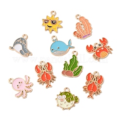 10Pcs Ocean Alloy Enamel Pendants&nbsp;ENAM-F157-01