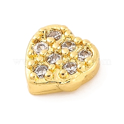 Rack Plating Brass Micro Pave Clear Cubic Zirconia Cabochons&nbsp;KK-F874-02G-04