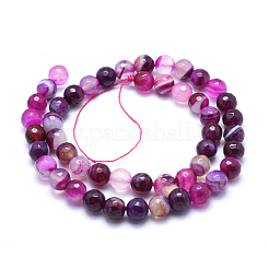 Natural Striped Agate/Banded Agate Beads&nbsp;G-J371-09-8mm