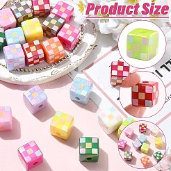 UV Plating Opaque Acrylic European Beads&nbsp;OACR-CJZ0001-02