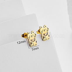 304 Stainless Steel Stud Earrings&nbsp;WG2B06C-01