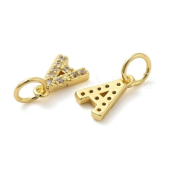 Brass Micro Pave Cubic Zirconia Pendants&nbsp;KK-M273-02G-A