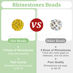 200Pcs Pave Disco Ball Beads&nbsp;RB-PH0001-41G