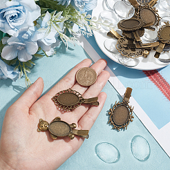 12Pcs 6 Styles Vintage Iron Alligator Hair Clip Findings&nbsp;FIND-NB0004-41