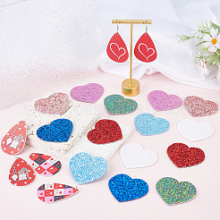 20Pcs 10 Styles PU Leather Big Pendants&nbsp;FIND-CL0001-27