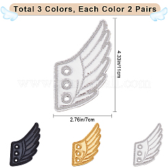6 Pairs 3 Colors Cloth with Felt Shoe Decorations&nbsp;DIY-GF0009-87