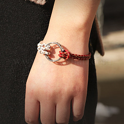 Alloy Ring Links Bracelets&nbsp;BJEW-F352-17P-02