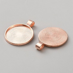 Zinc Alloy Pendant Cabochon Settings&nbsp;FIND-WH0365-028RG