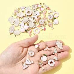 48Pcs 12 Styles Alloy Enamel Pendants&nbsp;ENAM-FS0003-50