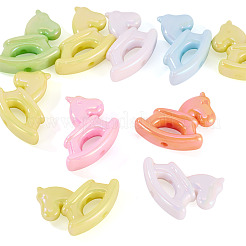 10Pcs UV Plating Opaque Acrylic Beads&nbsp;OACR-TA0004-10
