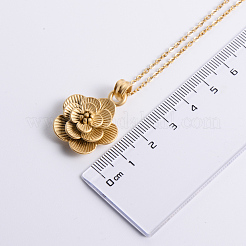 Vintage 304 Stainless Steel Flower Pendant Necklaces for Women&nbsp;TT4094
