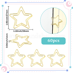 60Pcs Iron Paper Clips&nbsp;AJEW-SP0003-05