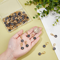 36Pcs 36 Style Letter A~Z & Number 0~9 Alloy Enamel Pendant Stitch Markers&nbsp;HJEW-NB00014