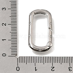 Brass Micro Pave Clear Cubic Zirconia Clasps&nbsp;KK-CBAEEA8-04P