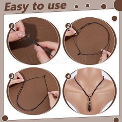 40Pcs 5 Colors Adjustable Waxed Cotton Cord Necklace Making&nbsp;AJEW-UN00045