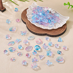 125G Gradient Color Transparent Glass Beads&nbsp;GLAA-TA0003-58A