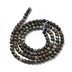 Natural African Turquoise(Jasper) Beads Strands&nbsp;X-G-N0188-02-3mm