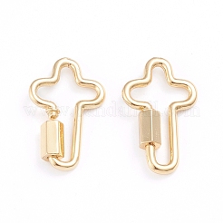 Brass Screw Carabiner Lock Charms&nbsp;ZIRC-I041-04G