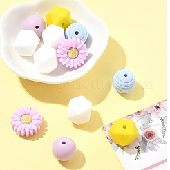 5 Styles Food Grade Eco-Friendly Silicone Beads&nbsp;SIL-FS0001-24