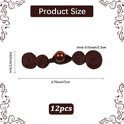 12Pcs Polyester Resin Cheongsam Buckle for Chinese Formal Dress&nbsp;DIY-CY0001-86D