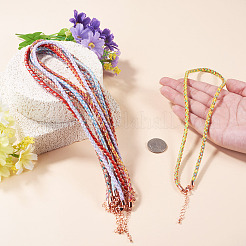 8Pcs 8 Colors 3.5MM Round Nylon Cotton Cord Necklace Making&nbsp;NJEW-TA0001-26RG