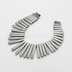 Electroplated Non-magnetic Synthetic Hematite Graduated Bead Strands&nbsp;G-D618-09