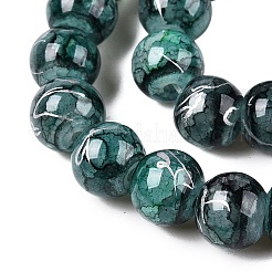 Drawbench Crackle Glass Beads Strands&nbsp;GLAA-N006-8mm-03