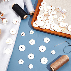 80Pcs 4 Styles Shell Buttons&nbsp;FIND-BBC0015-95A